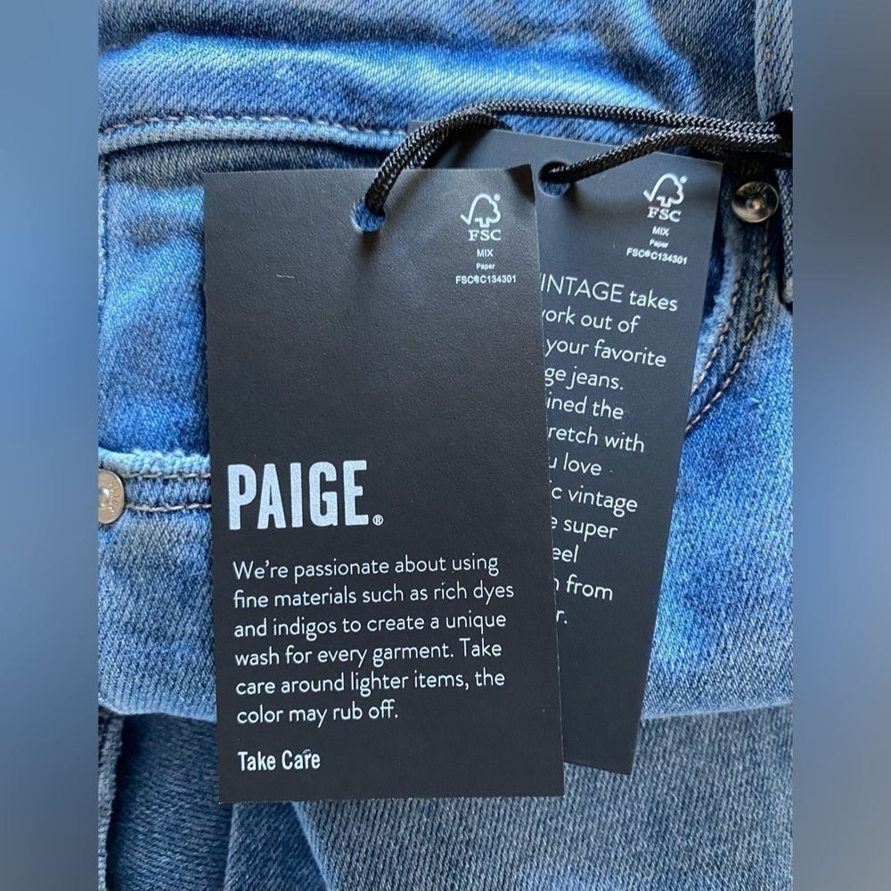 NEW w/TAGS PAIGE Claudine High Rise Ankle Flair Jeans Women's Size 32 - Picture 10 of 14